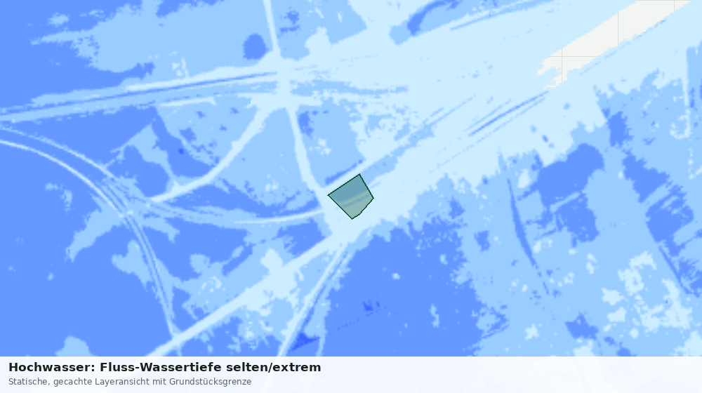 Statische Kartenansicht: Hochwasser: Fluss-Wassertiefe selten/extrem