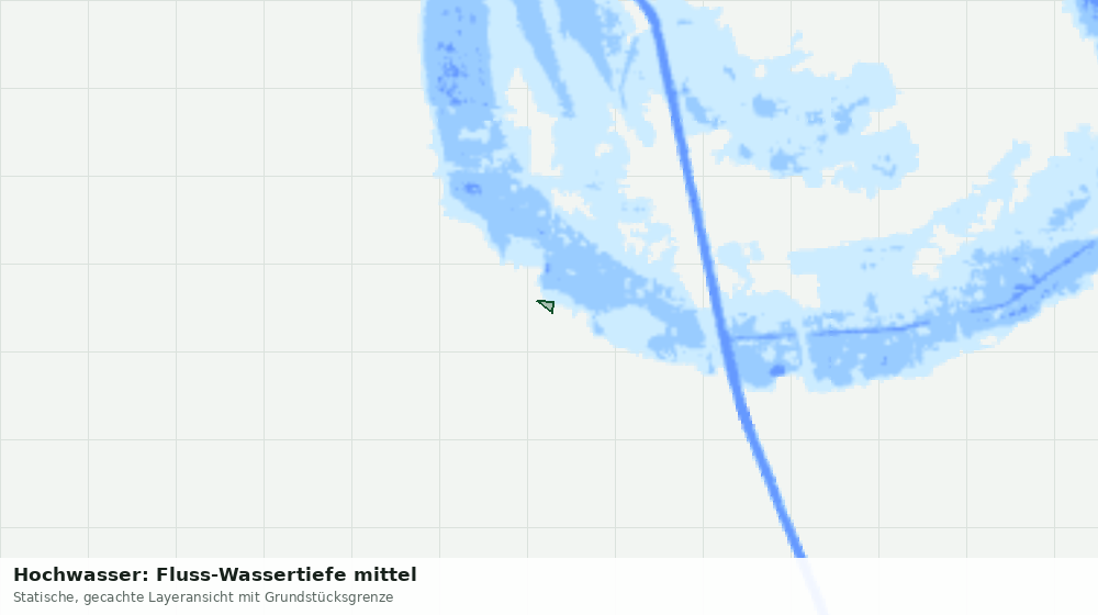 Statische Kartenansicht: Hochwasser: Fluss-Wassertiefe mittel
