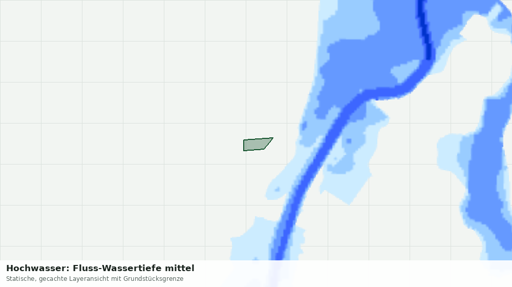 Statische Kartenansicht: Hochwasser: Fluss-Wassertiefe mittel