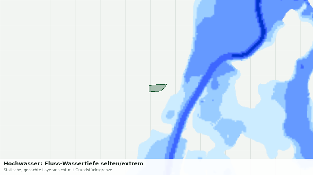 Statische Kartenansicht: Hochwasser: Fluss-Wassertiefe selten/extrem