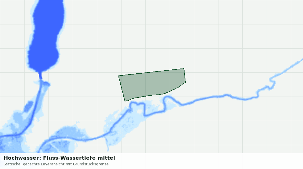 Statische Kartenansicht: Hochwasser: Fluss-Wassertiefe mittel