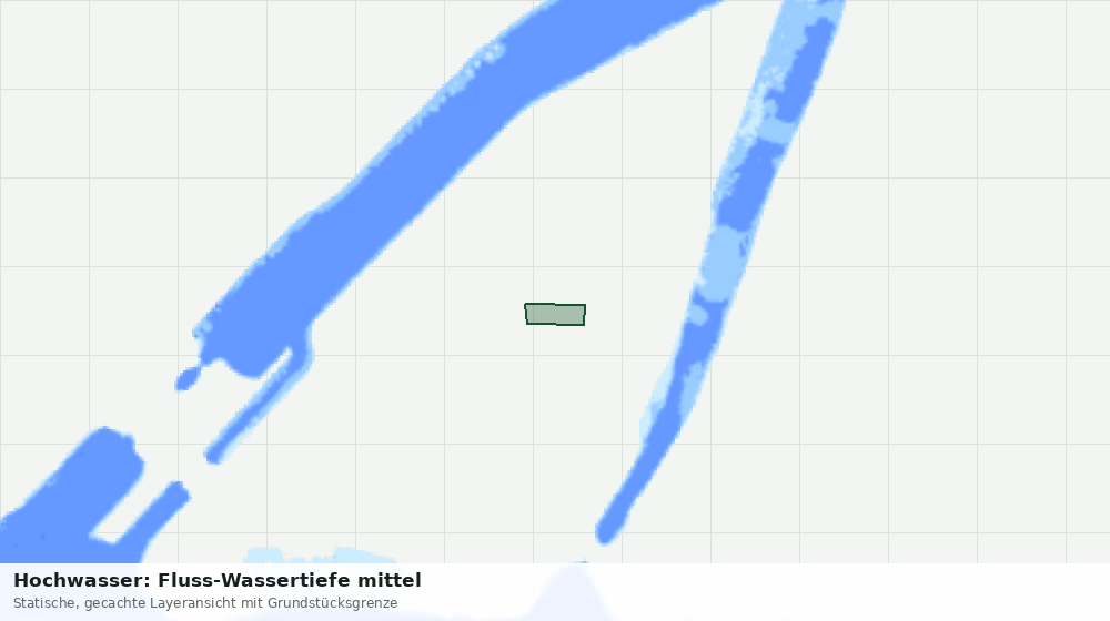 Statische Kartenansicht: Hochwasser: Fluss-Wassertiefe mittel