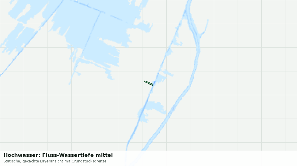 Statische Kartenansicht: Hochwasser: Fluss-Wassertiefe mittel