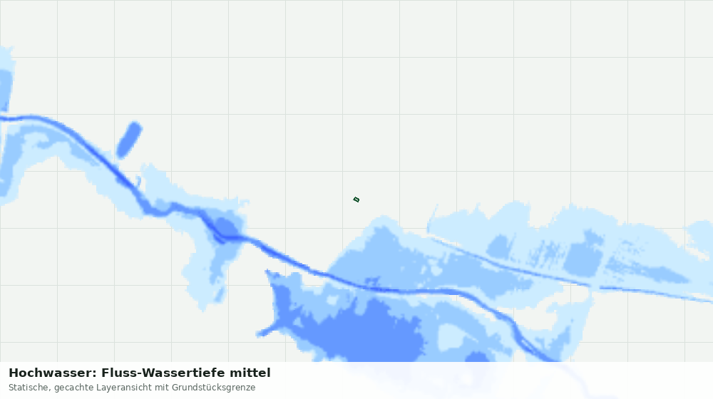 Statische Kartenansicht: Hochwasser: Fluss-Wassertiefe mittel