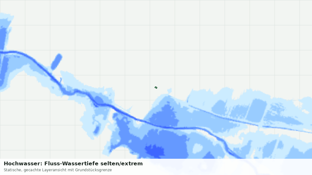 Statische Kartenansicht: Hochwasser: Fluss-Wassertiefe selten/extrem