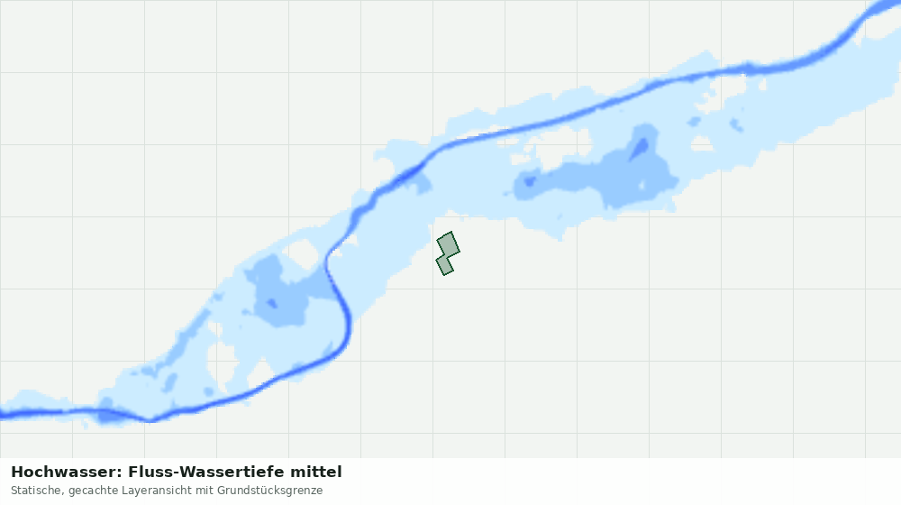 Statische Kartenansicht: Hochwasser: Fluss-Wassertiefe mittel