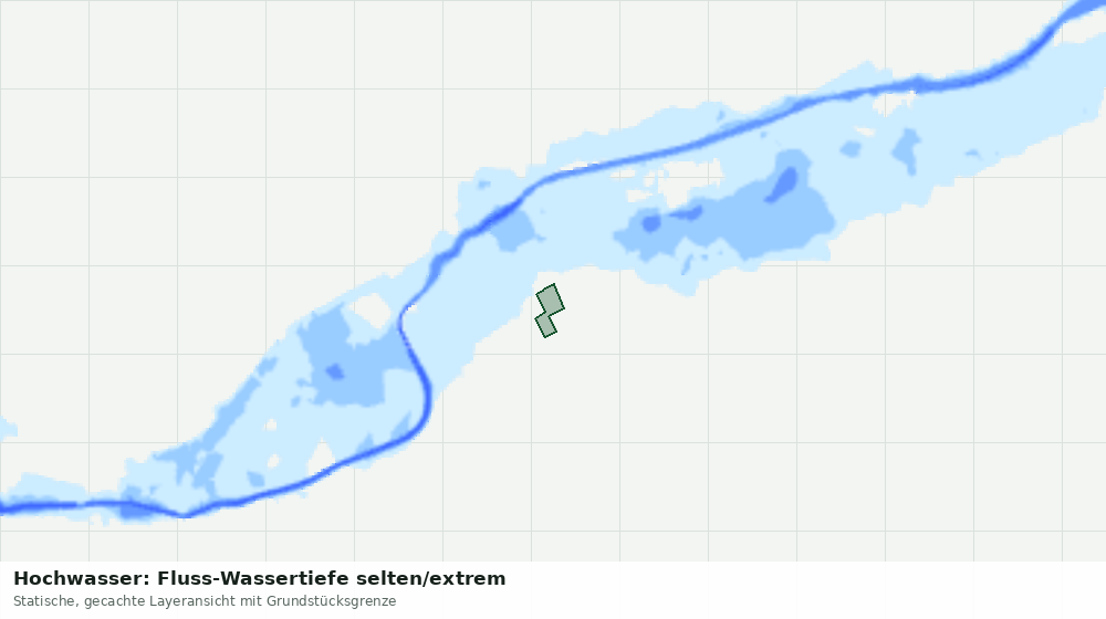 Statische Kartenansicht: Hochwasser: Fluss-Wassertiefe selten/extrem