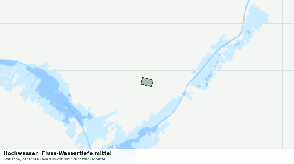 Statische Kartenansicht: Hochwasser: Fluss-Wassertiefe mittel