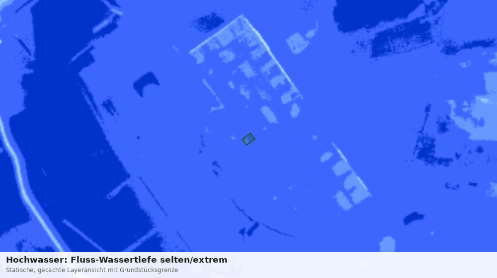 Statische Kartenansicht: Hochwasser: Fluss-Wassertiefe selten/extrem