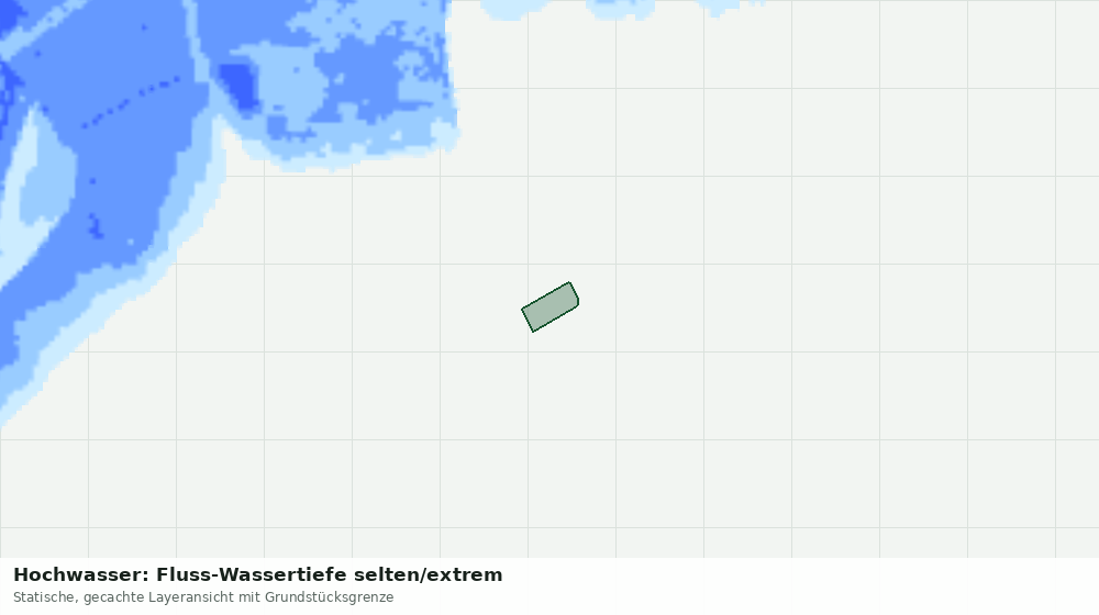 Statische Kartenansicht: Hochwasser: Fluss-Wassertiefe selten/extrem