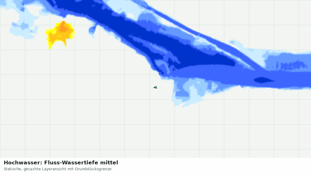 Statische Kartenansicht: Hochwasser: Fluss-Wassertiefe mittel
