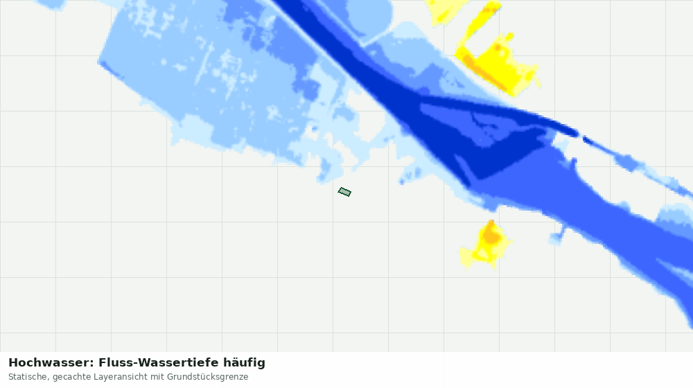 Statische Kartenansicht: Hochwasser: Fluss-Wassertiefe häufig