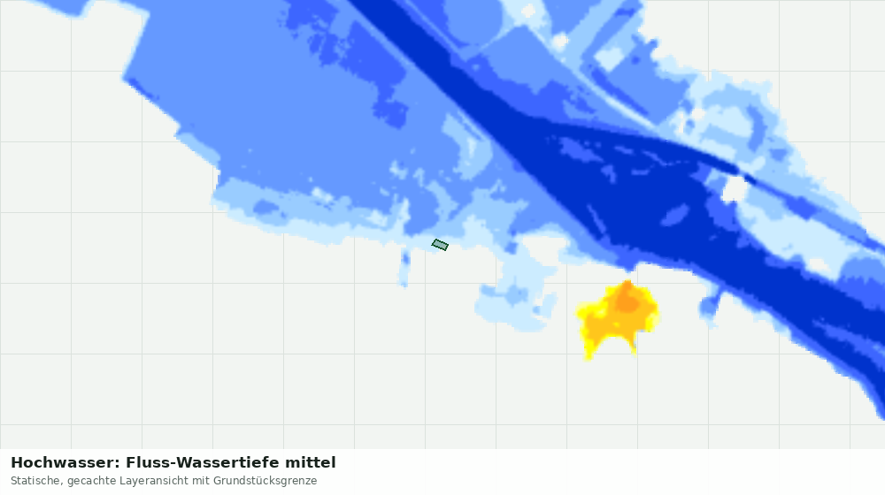 Statische Kartenansicht: Hochwasser: Fluss-Wassertiefe mittel