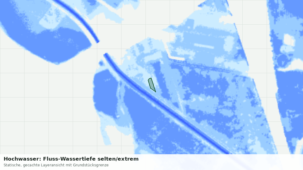 Statische Kartenansicht: Hochwasser: Fluss-Wassertiefe selten/extrem