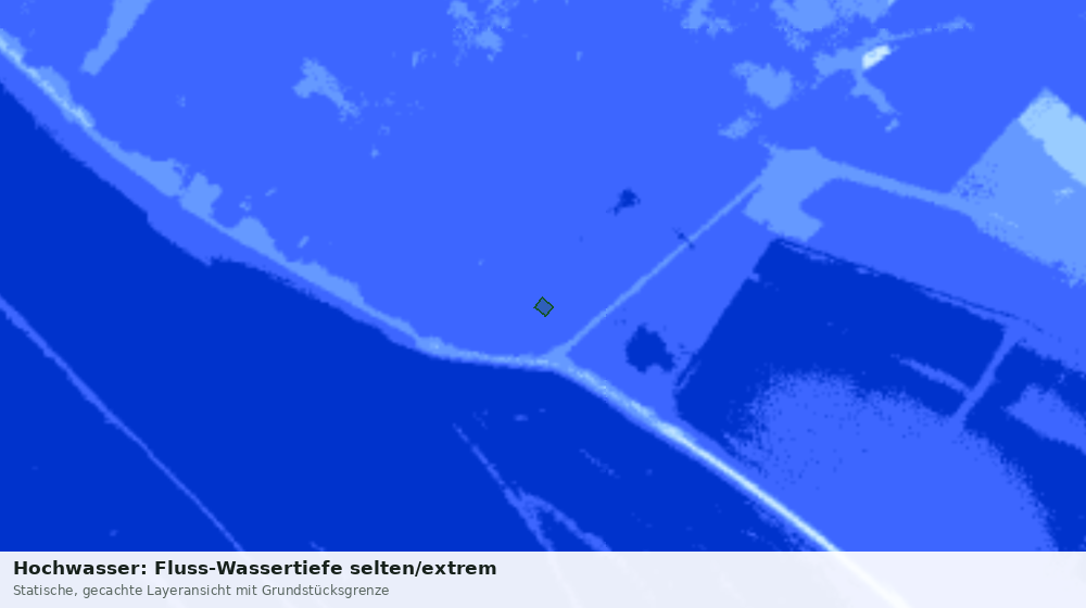 Statische Kartenansicht: Hochwasser: Fluss-Wassertiefe selten/extrem