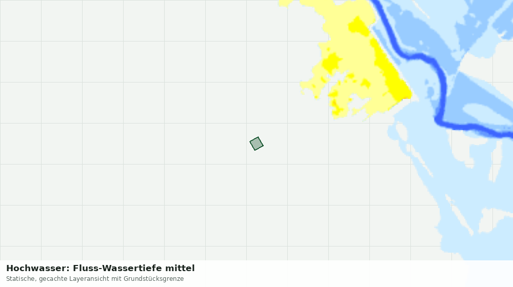 Statische Kartenansicht: Hochwasser: Fluss-Wassertiefe mittel