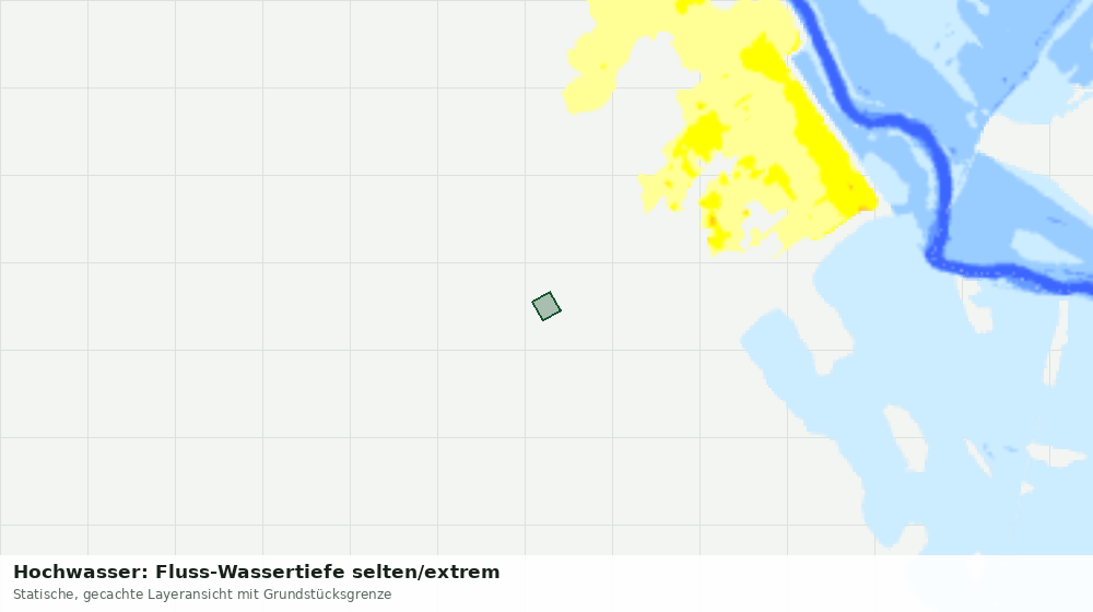 Statische Kartenansicht: Hochwasser: Fluss-Wassertiefe selten/extrem