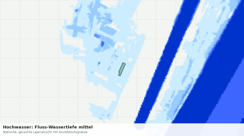 Statische Kartenansicht: Hochwasser: Fluss-Wassertiefe mittel