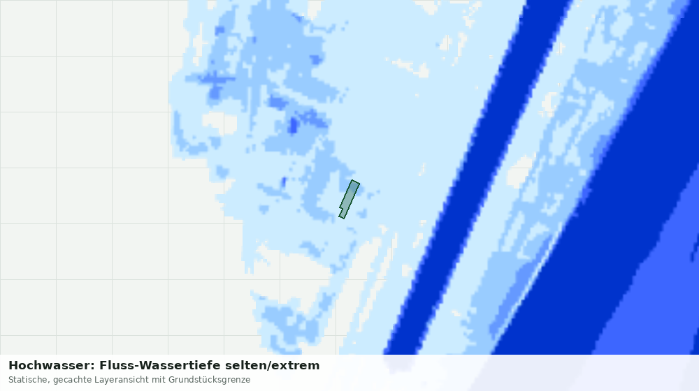 Statische Kartenansicht: Hochwasser: Fluss-Wassertiefe selten/extrem