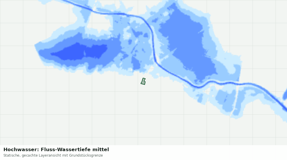 Statische Kartenansicht: Hochwasser: Fluss-Wassertiefe mittel