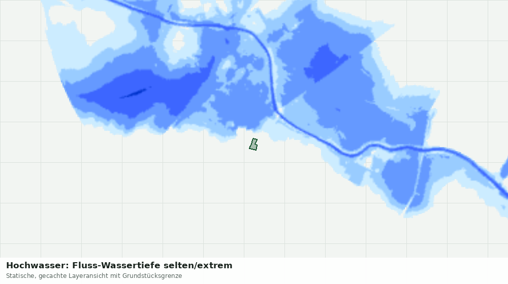Statische Kartenansicht: Hochwasser: Fluss-Wassertiefe selten/extrem