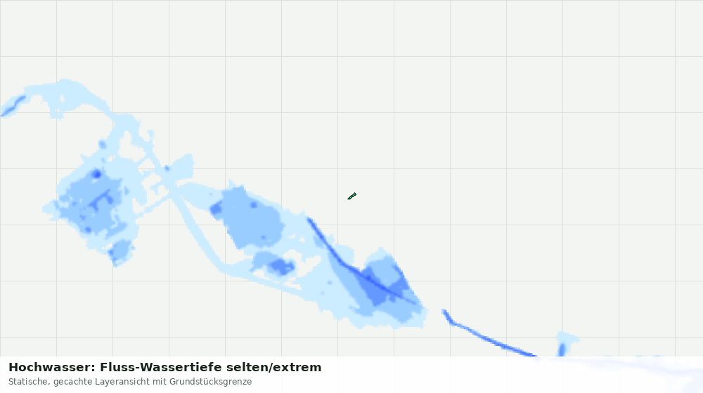 Statische Kartenansicht: Hochwasser: Fluss-Wassertiefe selten/extrem