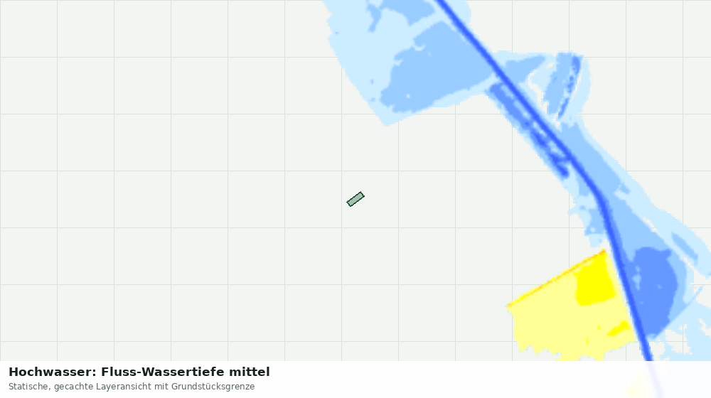 Statische Kartenansicht: Hochwasser: Fluss-Wassertiefe mittel