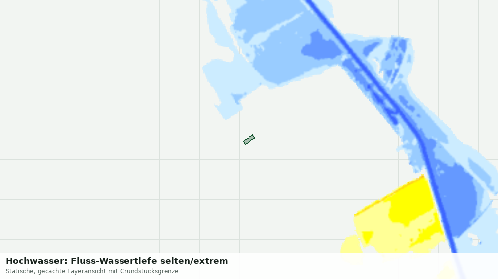 Statische Kartenansicht: Hochwasser: Fluss-Wassertiefe selten/extrem