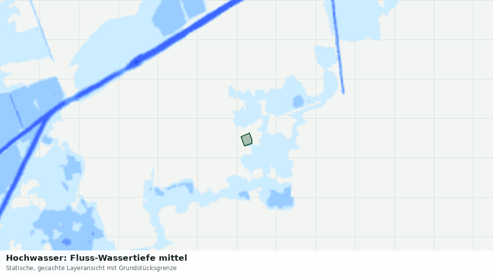 Statische Kartenansicht: Hochwasser: Fluss-Wassertiefe mittel