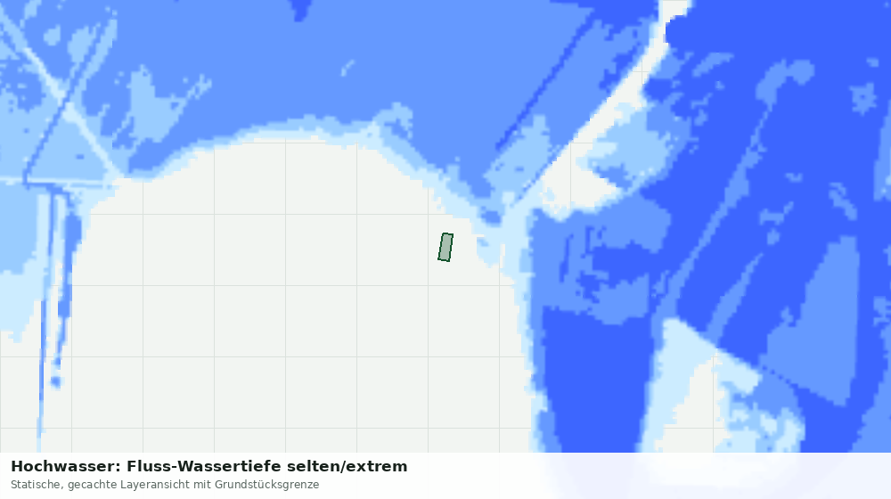 Statische Kartenansicht: Hochwasser: Fluss-Wassertiefe selten/extrem