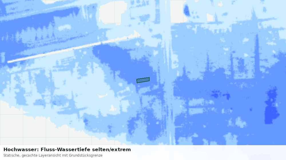 Statische Kartenansicht: Hochwasser: Fluss-Wassertiefe selten/extrem