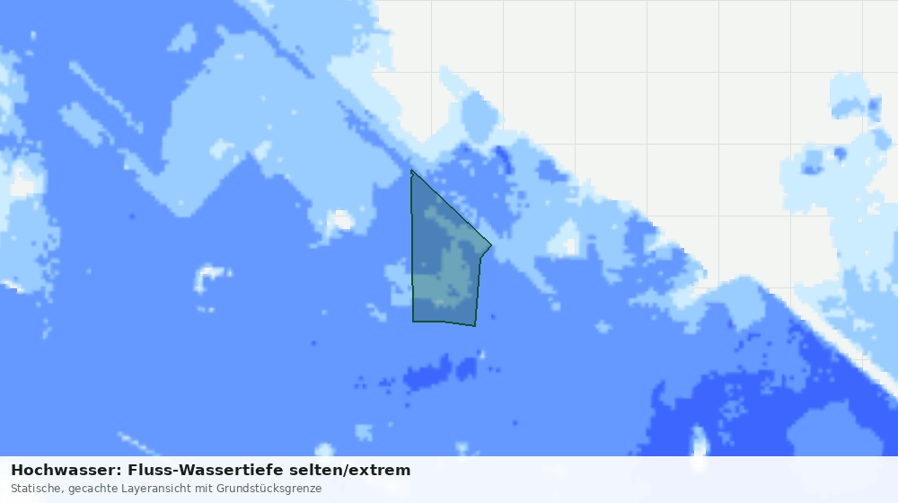 Statische Kartenansicht: Hochwasser: Fluss-Wassertiefe selten/extrem
