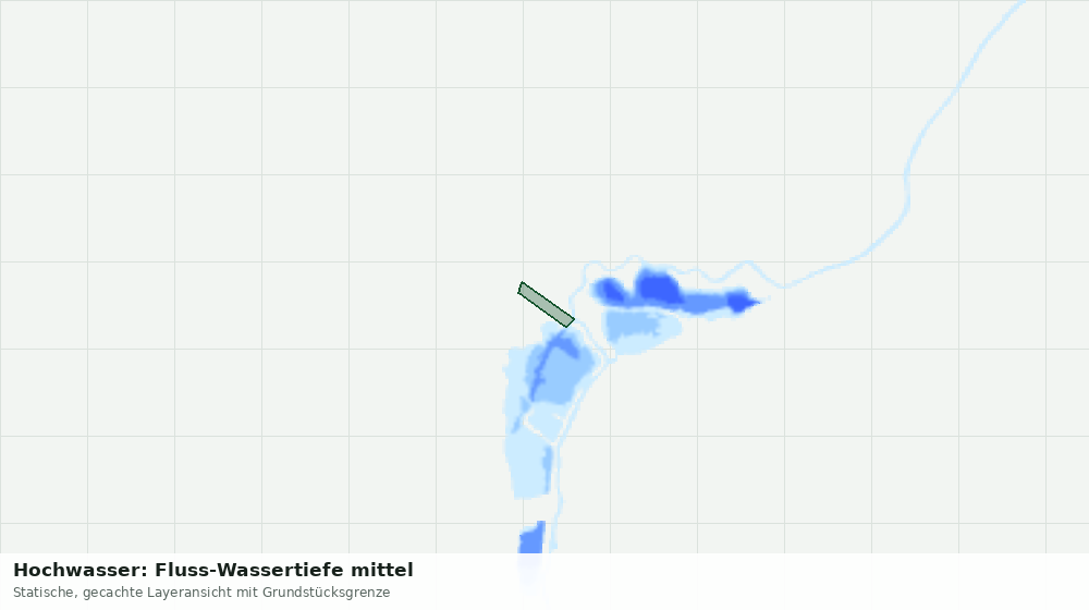 Statische Kartenansicht: Hochwasser: Fluss-Wassertiefe mittel