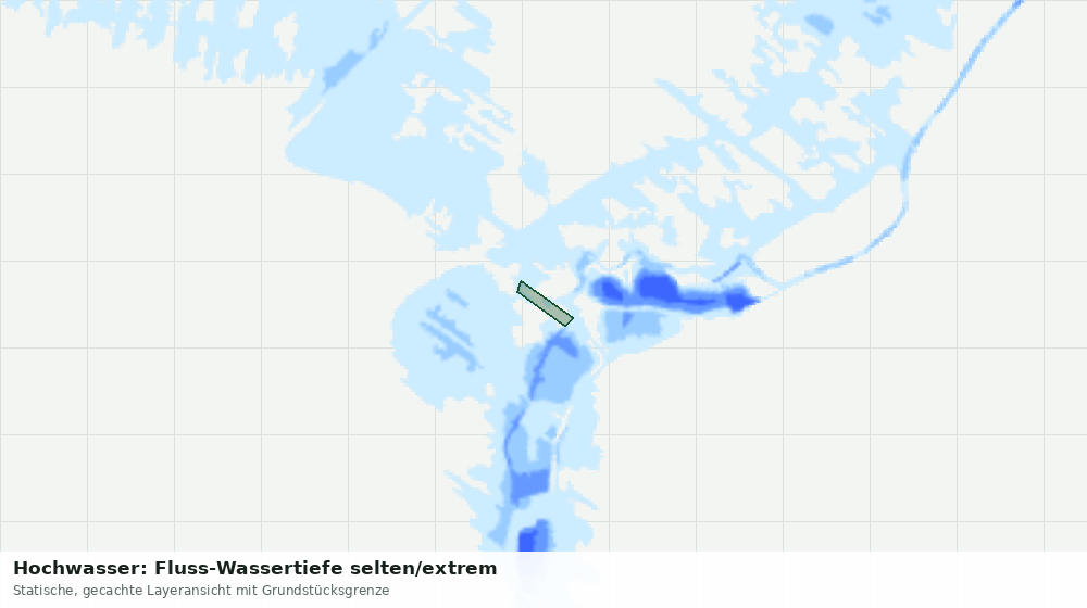 Statische Kartenansicht: Hochwasser: Fluss-Wassertiefe selten/extrem