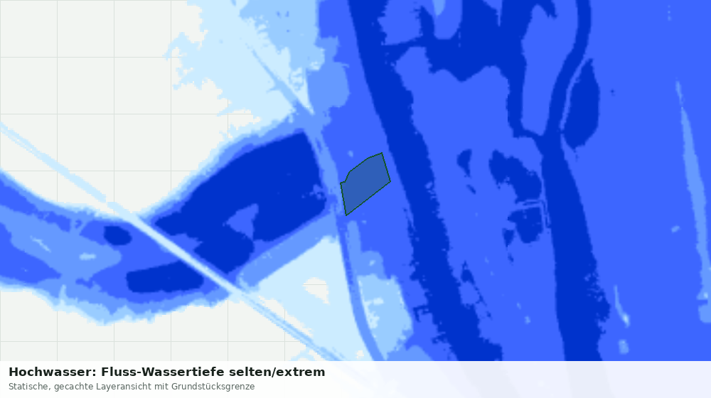 Statische Kartenansicht: Hochwasser: Fluss-Wassertiefe selten/extrem