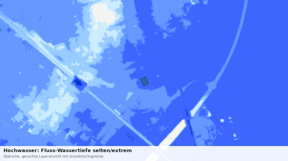 Statische Kartenansicht: Hochwasser: Fluss-Wassertiefe selten/extrem