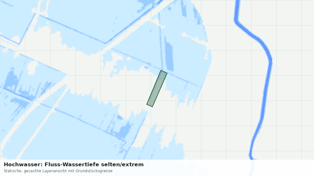 Statische Kartenansicht: Hochwasser: Fluss-Wassertiefe selten/extrem