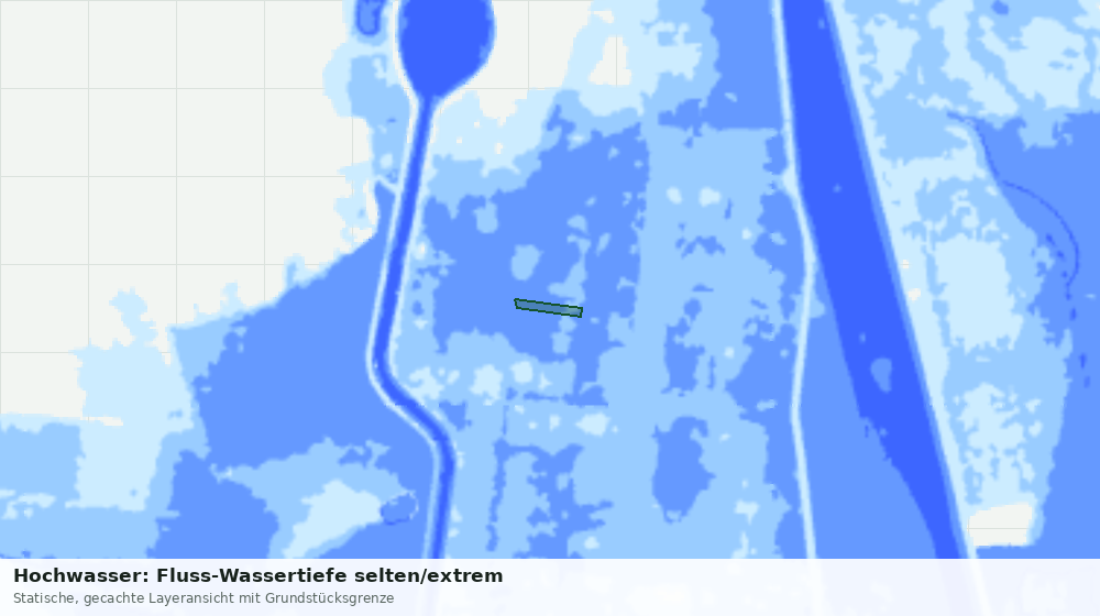 Statische Kartenansicht: Hochwasser: Fluss-Wassertiefe selten/extrem