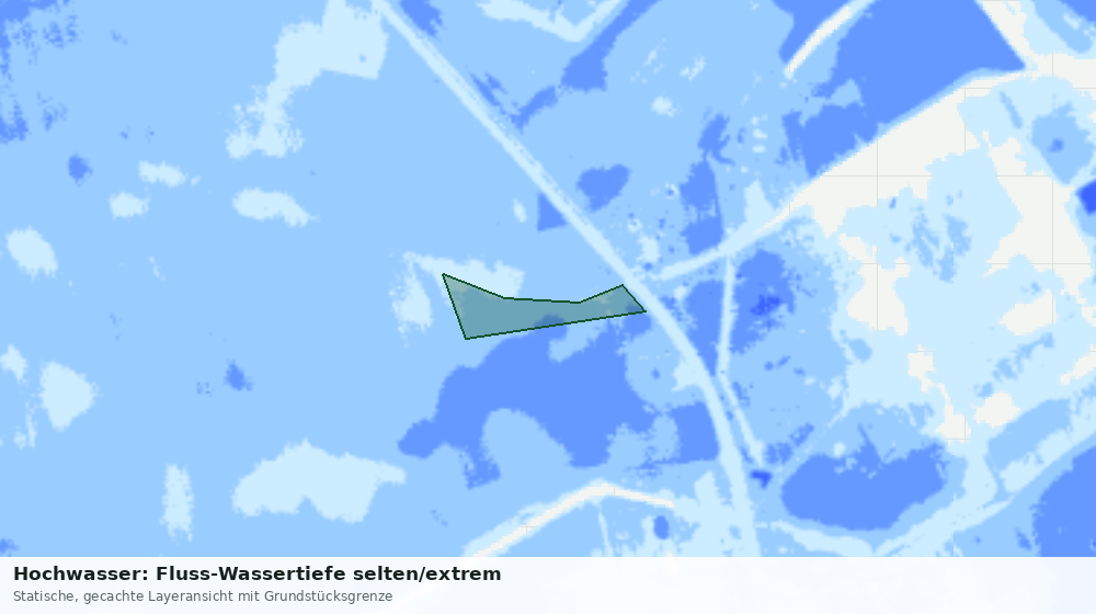 Statische Kartenansicht: Hochwasser: Fluss-Wassertiefe selten/extrem