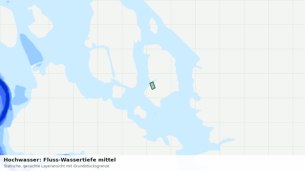 Statische Kartenansicht: Hochwasser: Fluss-Wassertiefe mittel