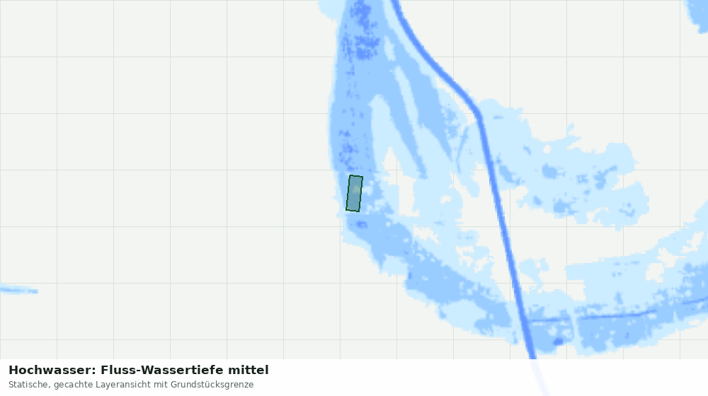 Statische Kartenansicht: Hochwasser: Fluss-Wassertiefe mittel