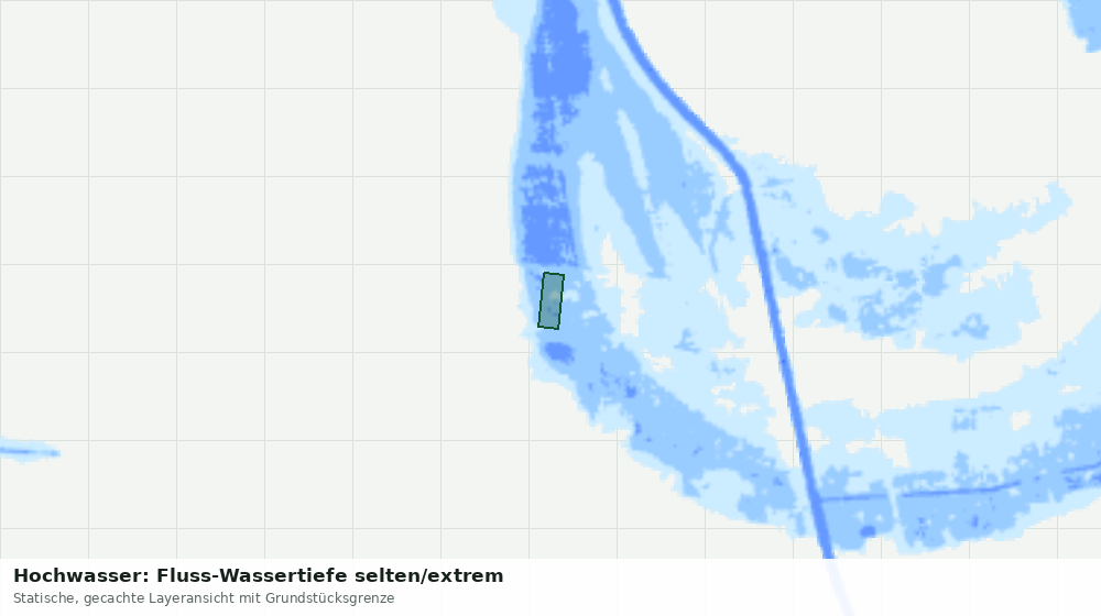 Statische Kartenansicht: Hochwasser: Fluss-Wassertiefe selten/extrem