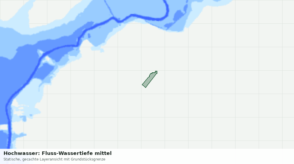 Statische Kartenansicht: Hochwasser: Fluss-Wassertiefe mittel