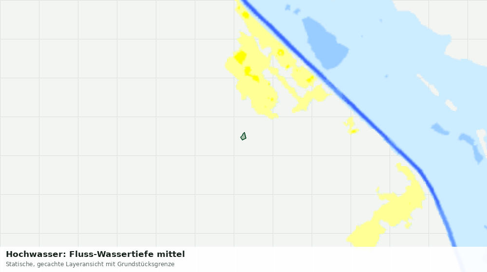 Statische Kartenansicht: Hochwasser: Fluss-Wassertiefe mittel