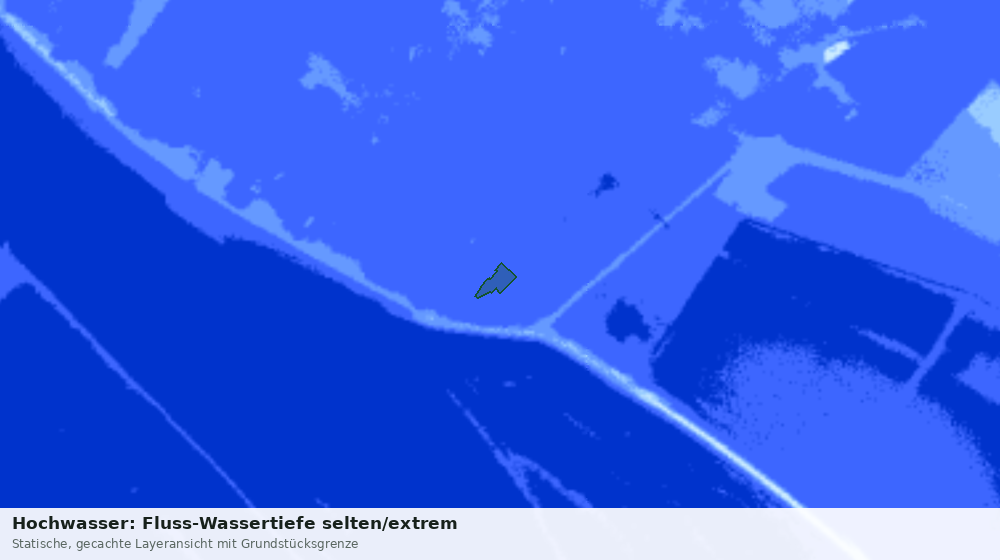 Statische Kartenansicht: Hochwasser: Fluss-Wassertiefe selten/extrem