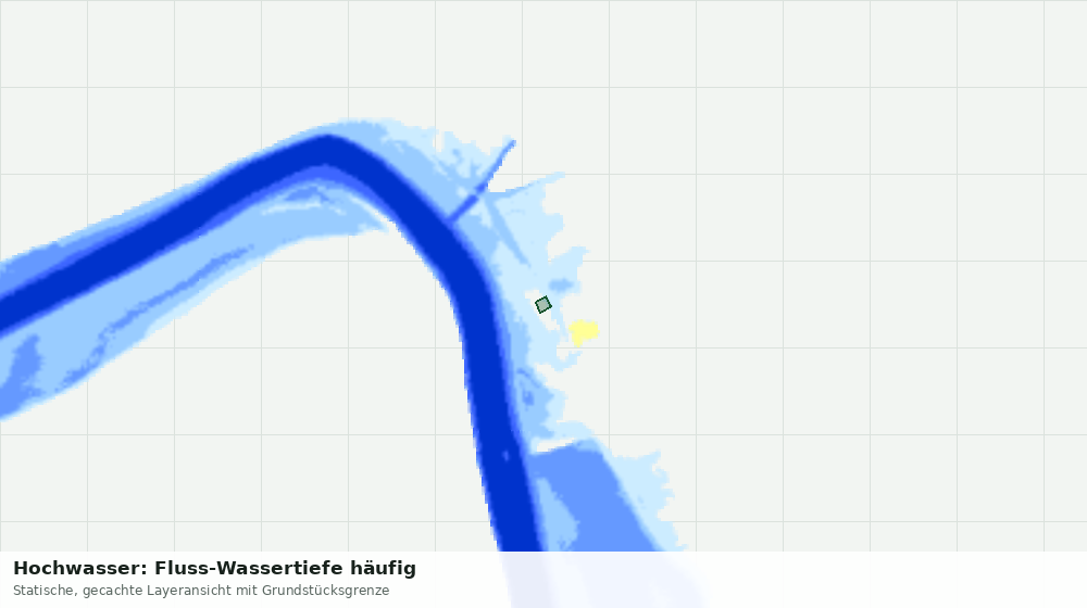 Statische Kartenansicht: Hochwasser: Fluss-Wassertiefe häufig