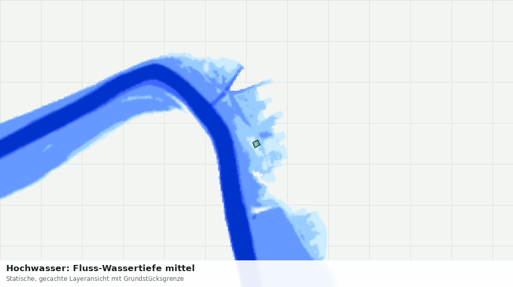 Statische Kartenansicht: Hochwasser: Fluss-Wassertiefe mittel