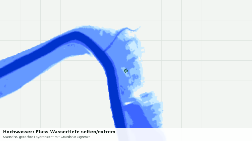 Statische Kartenansicht: Hochwasser: Fluss-Wassertiefe selten/extrem