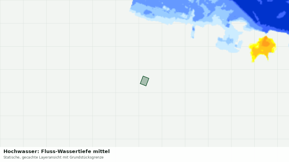 Statische Kartenansicht: Hochwasser: Fluss-Wassertiefe mittel