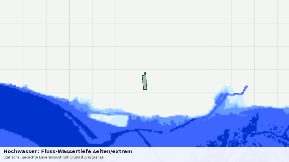 Statische Kartenansicht: Hochwasser: Fluss-Wassertiefe selten/extrem
